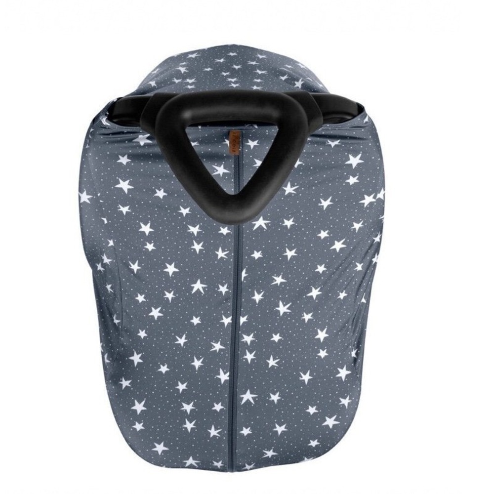 JJ Cole‎ Car Seat Cover Kids OS Blue Star Print Zippered Travel Pouch Baby